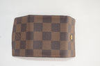 Louis Vuitton Manschettenknopf Halter Damier Ebene Canvas Braun