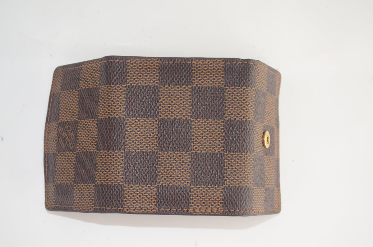 Louis Vuitton Manschettenknopf Halter Damier Ebene Canvas Braun