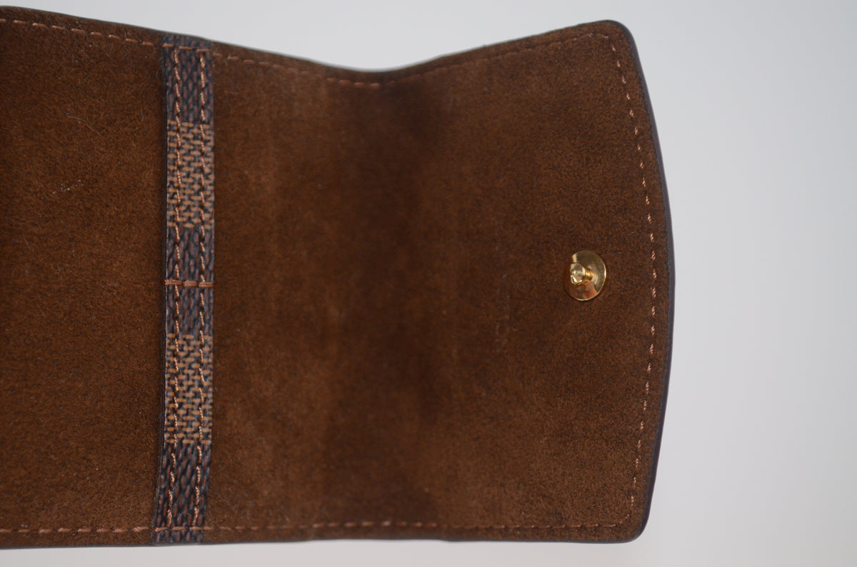 Louis Vuitton Manschettenknopf Halter Damier Ebene Canvas Braun
