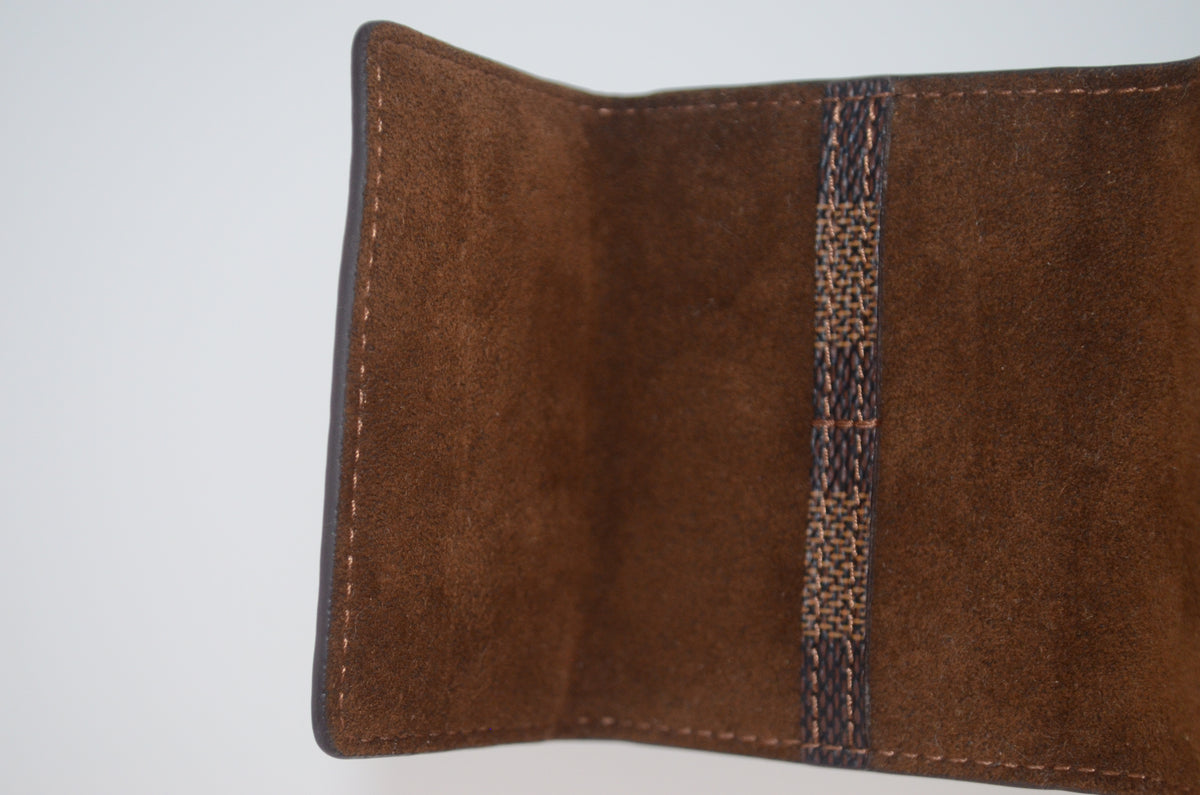 Louis Vuitton Manschettenknopf Halter Damier Ebene Canvas Braun