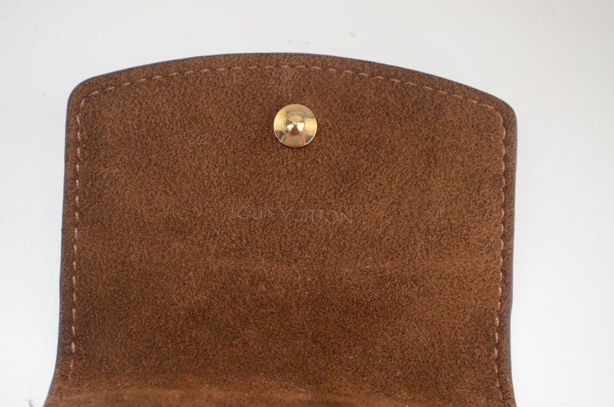 Louis Vuitton Manschettenknopf Halter Damier Ebene Canvas Braun