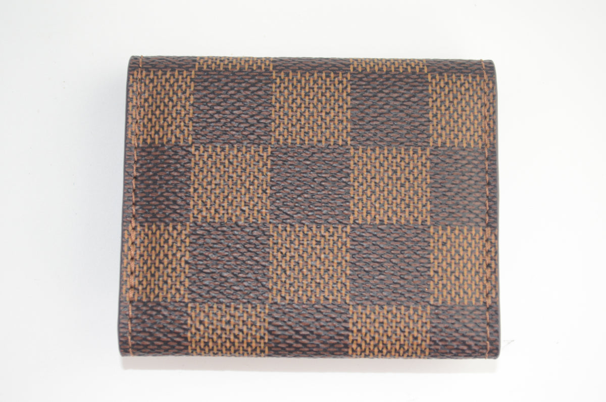 Louis Vuitton Manschettenknopf Halter Damier Ebene Canvas Braun