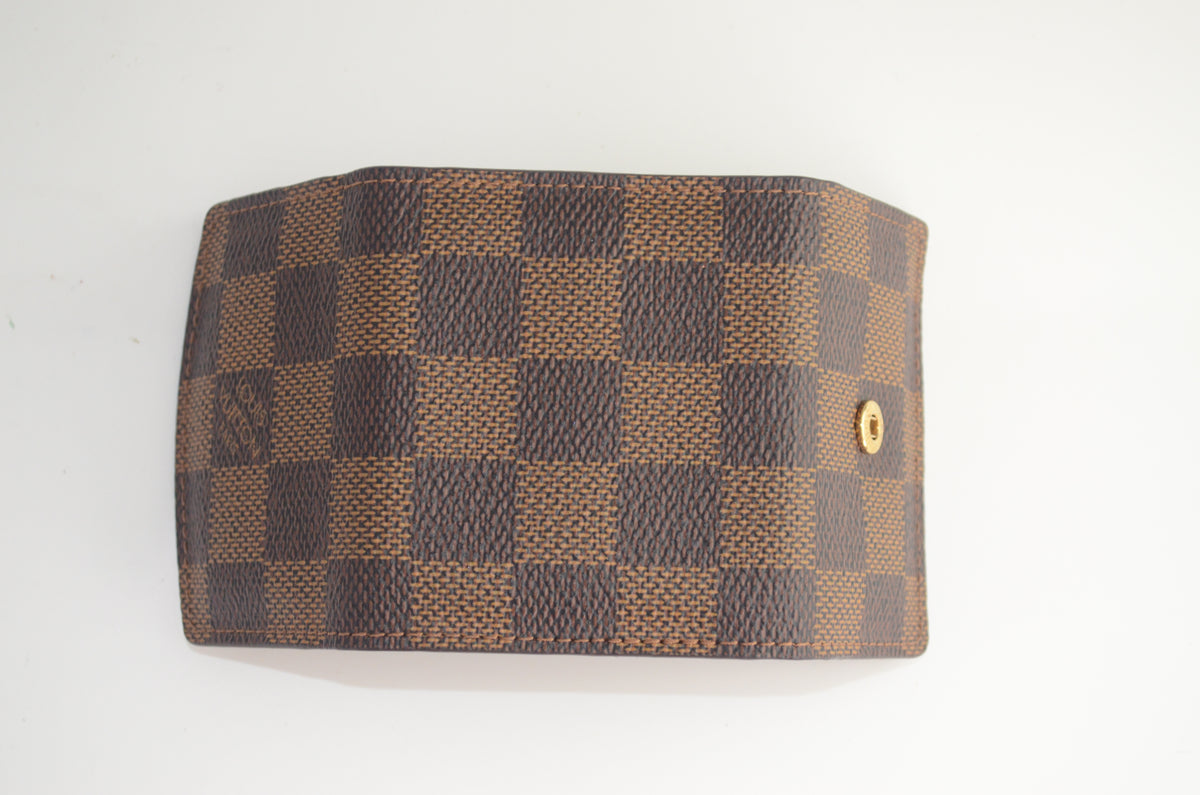 Louis Vuitton Manschettenknopf Halter Damier Ebene Canvas Braun