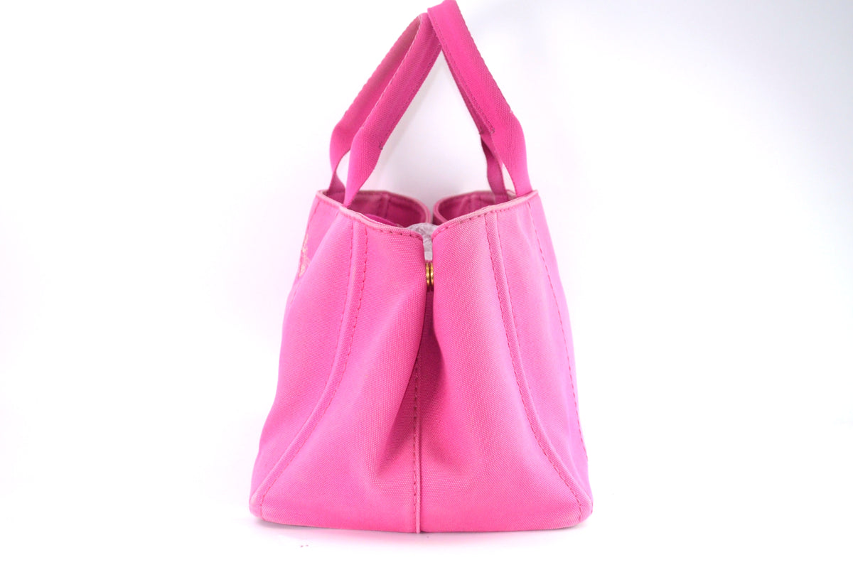 Prada Canapa Tote Pink Canvas