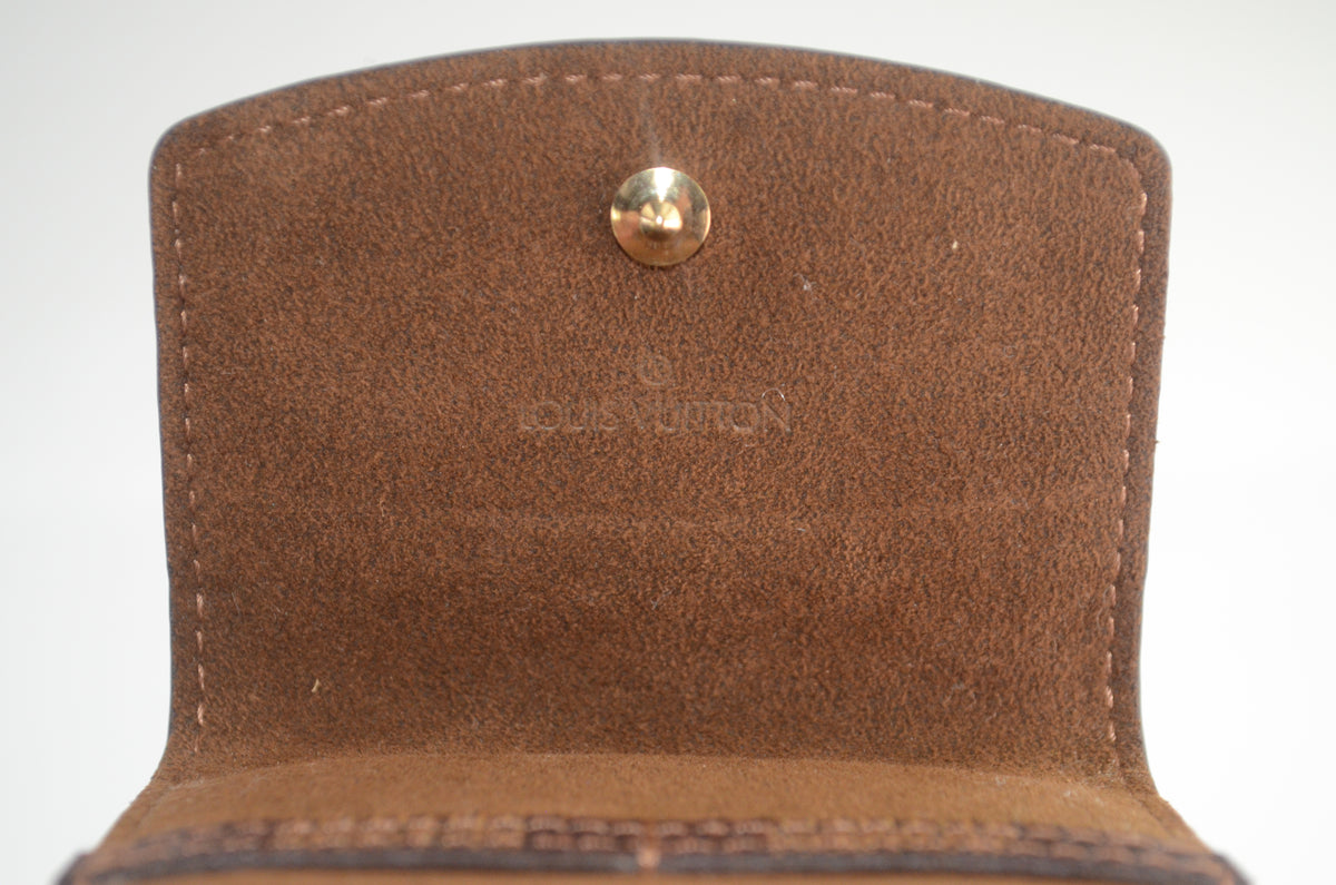 Louis Vuitton Manschettenknopf Halter Damier Ebene Canvas Braun
