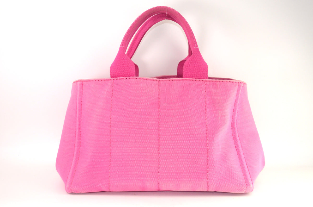 Prada Canapa Tote Pink Canvas