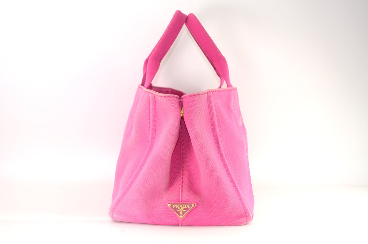 Prada Canapa Tote Pink Canvas
