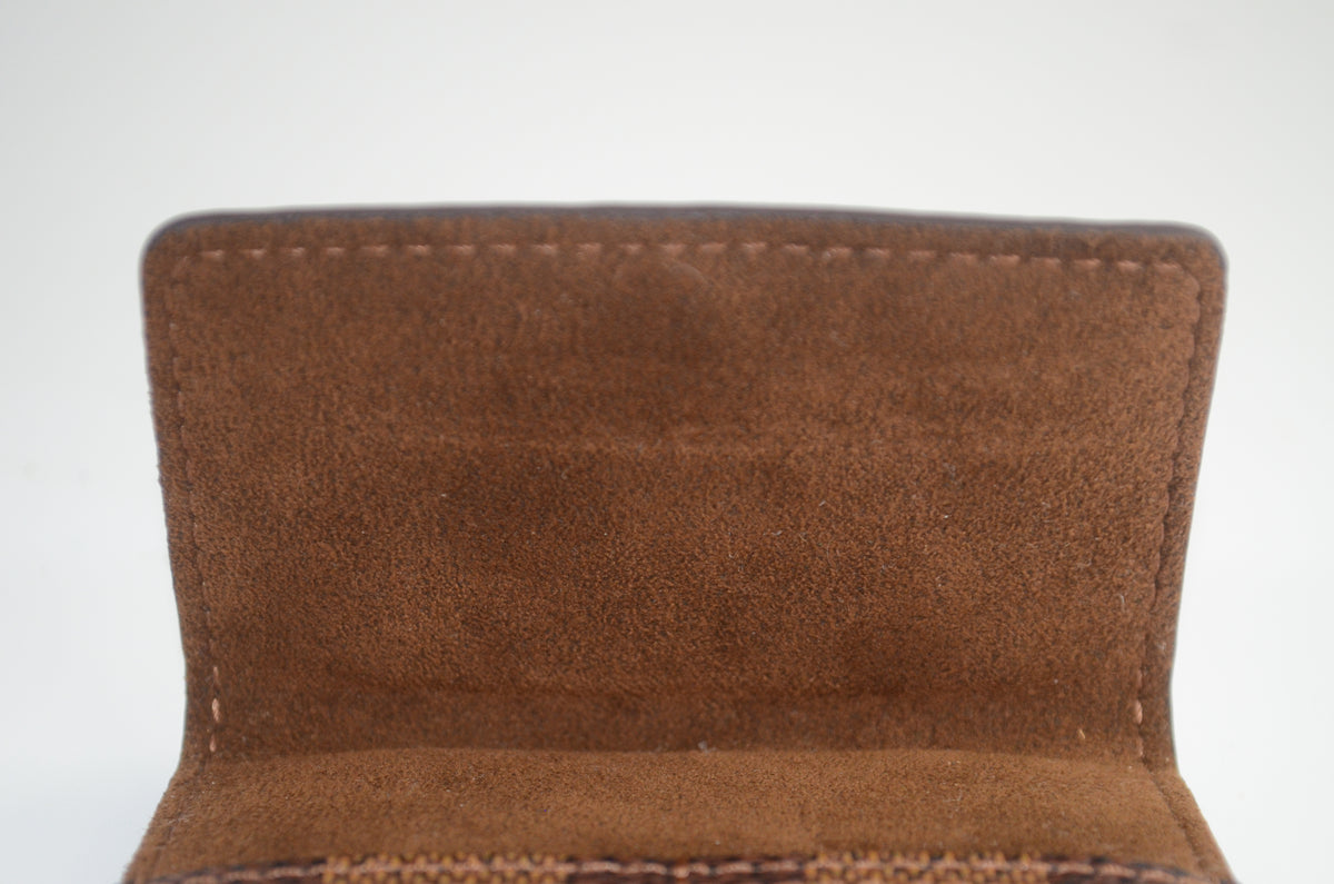 Louis Vuitton Manschettenknopf Halter Damier Ebene Canvas Braun