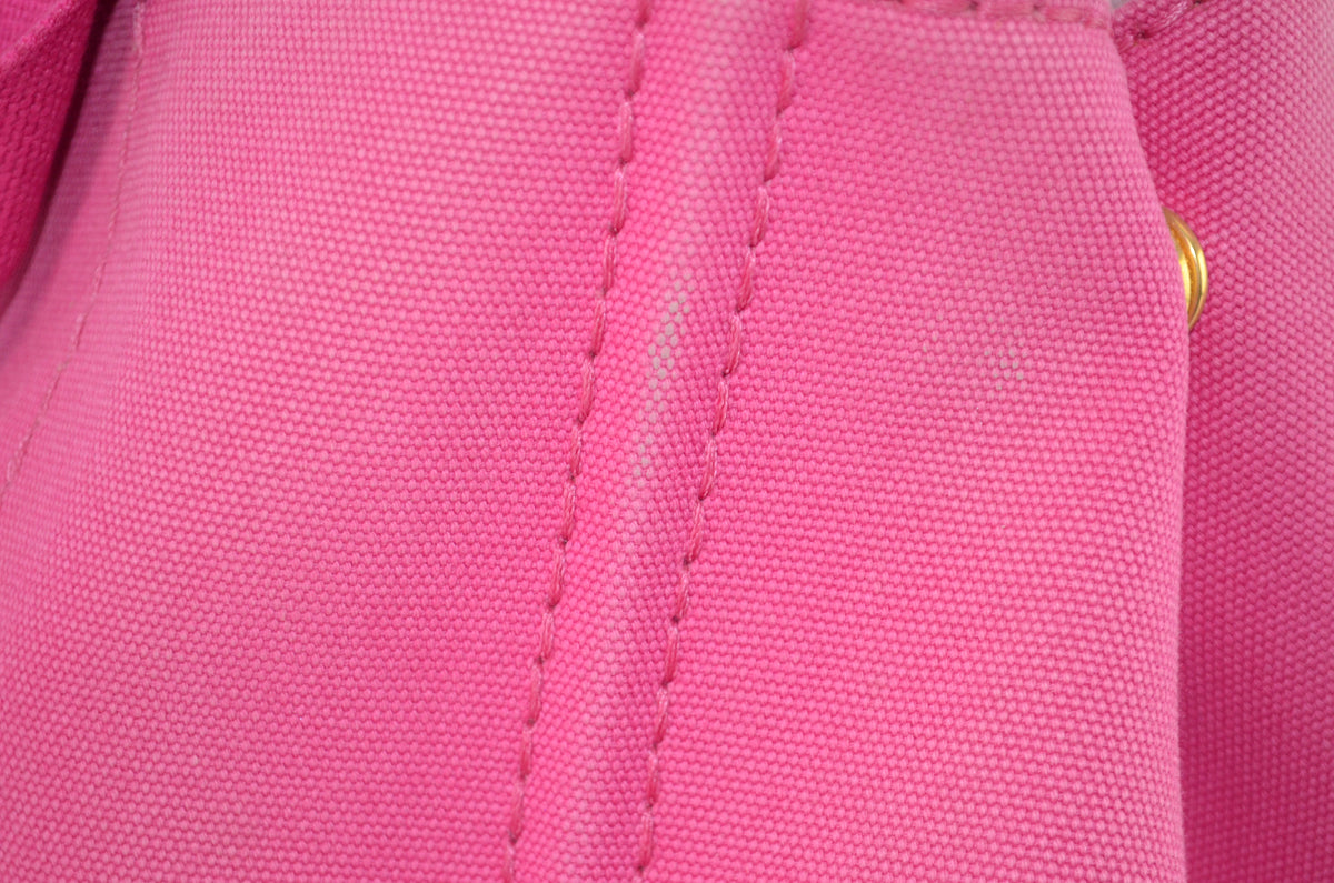 Prada Canapa Tote Pink Canvas