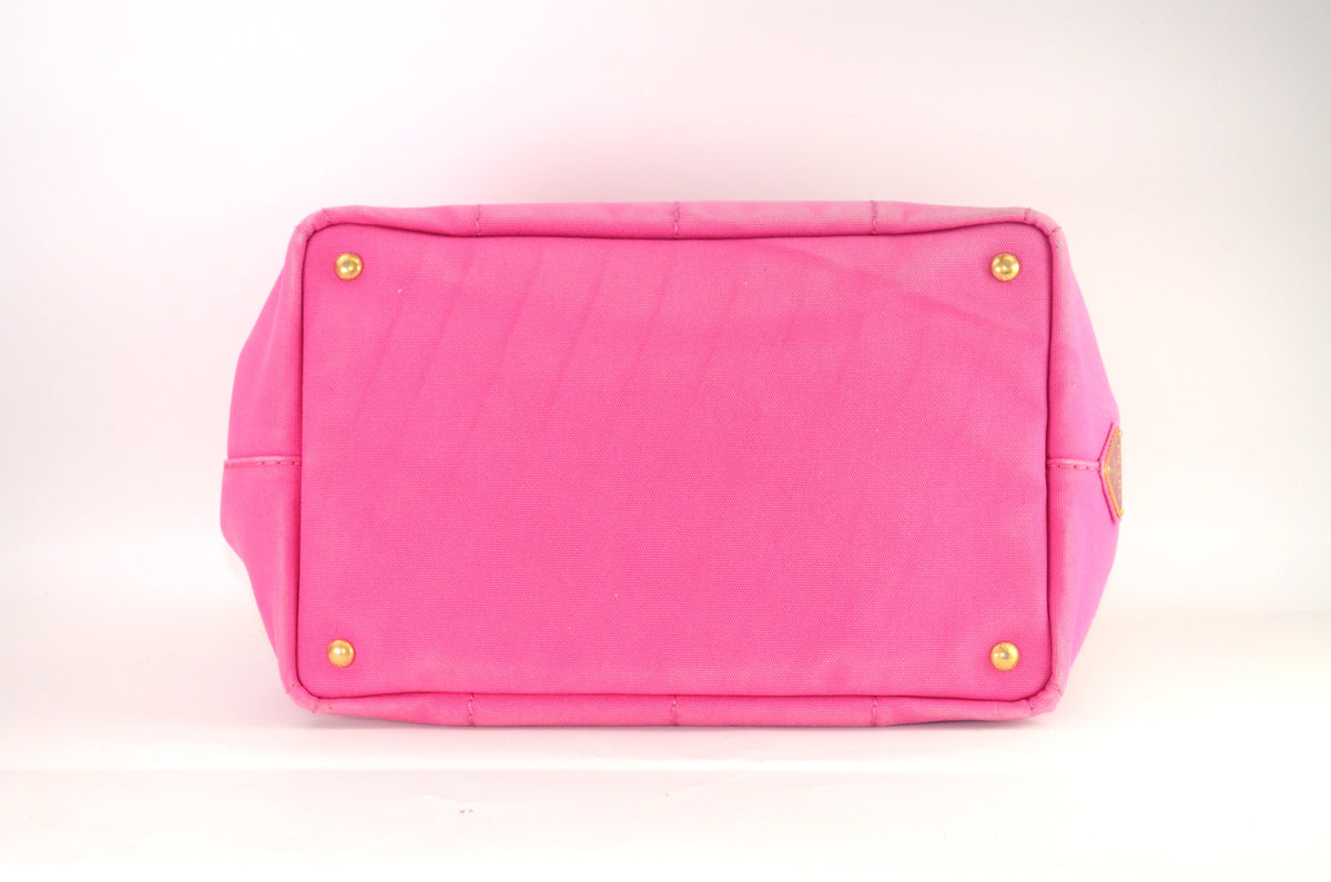 Prada Canapa Tote Pink Canvas