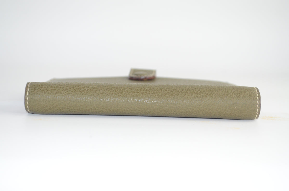 Gucci Agenda Organizer Leder Olivgrün