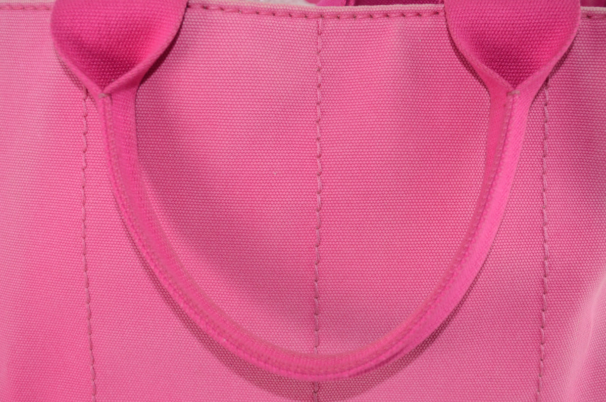 Prada Canapa Tote Pink Canvas