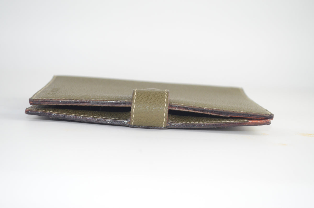 Gucci Agenda Organizer Leder Olivgrün