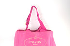 Prada Canapa Tote Pink Canvas