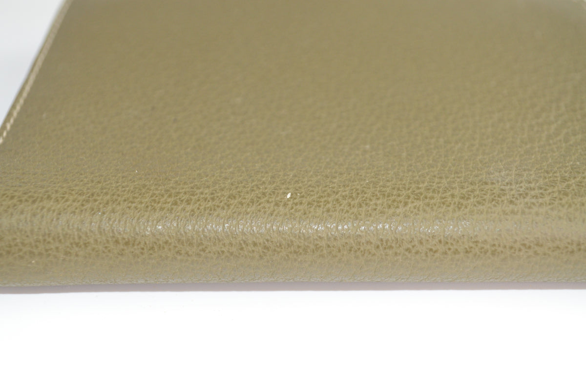 Gucci Agenda Organizer Leder Olivgrün