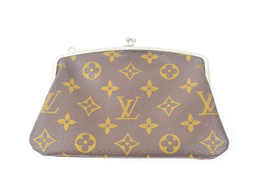 Louis Vuitton Kisslock Pouch Monogram Canvas