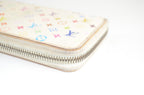 Louis Vuitton Zippy Wallet Monogram Multicolore Blanc Canvas