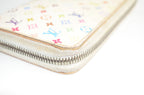 Louis Vuitton Zippy Wallet Monogram Multicolore Blanc Canvas