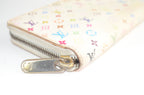 Louis Vuitton Zippy Wallet Monogram Multicolore Blanc Canvas