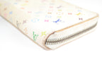 Louis Vuitton Zippy Wallet Monogram Multicolore Blanc Canvas