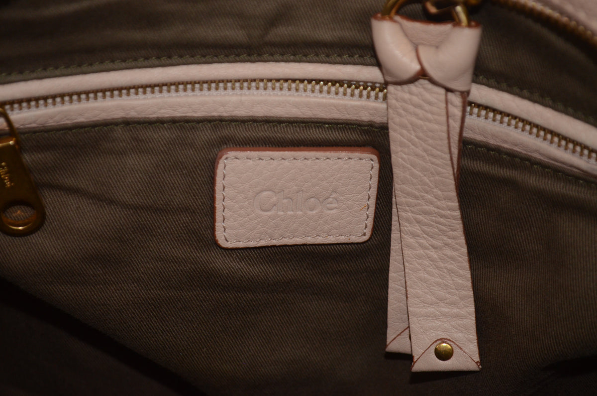 Chloé Marcie Leder Handtasche Puderrosa