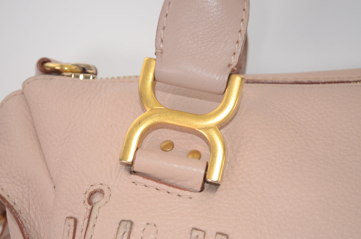 Chloé Marcie Leder Handtasche Puderrosa