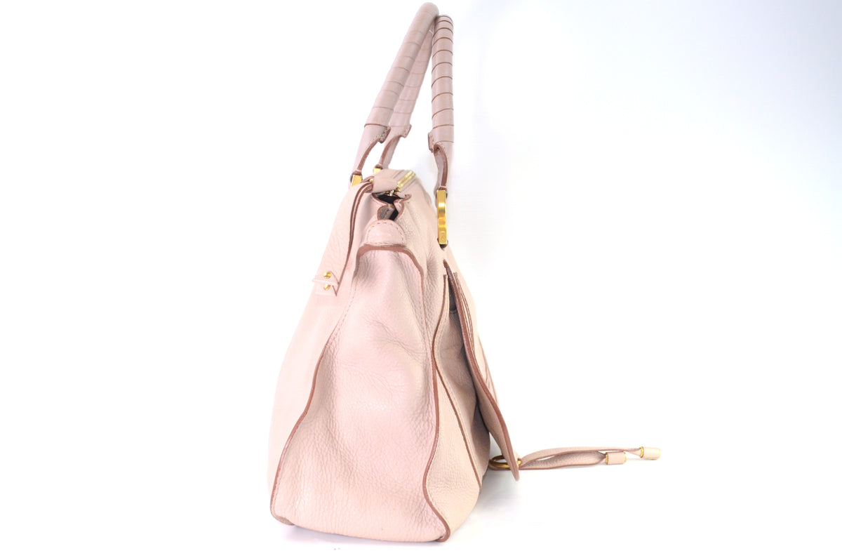 Chloé Marcie Leder Handtasche Puderrosa