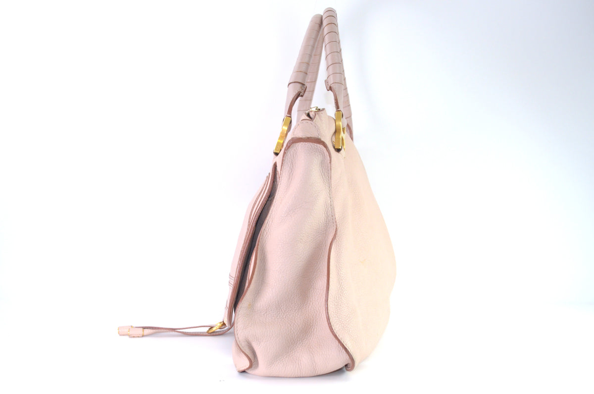 Chloé Marcie Leder Handtasche Puderrosa