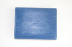 Louis Vuitton Porte-Monnaie Billets Cartes Credit Epi Leder Toledo Blau