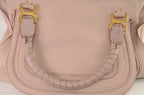 Chloé Marcie Leder Handtasche Puderrosa