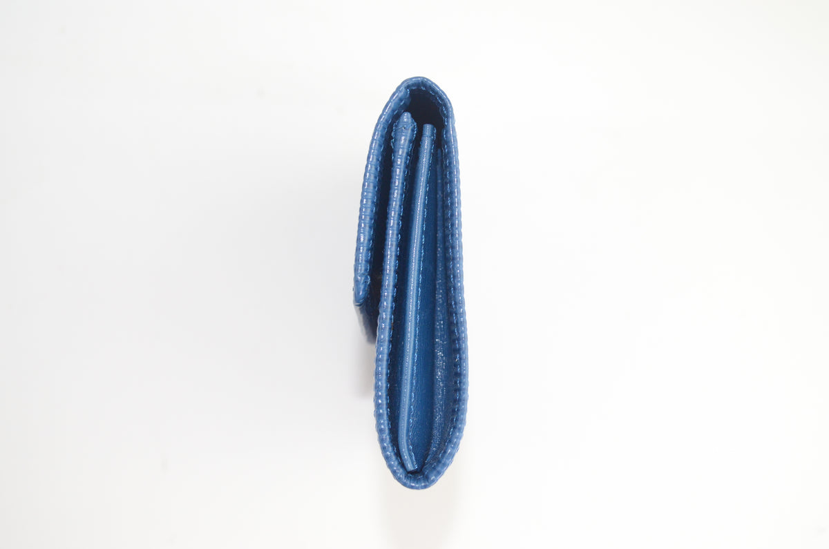 Louis Vuitton Porte-Monnaie Billets Cartes Credit Epi Leder Toledo Blau