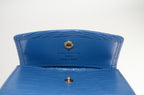 Louis Vuitton Porte-Monnaie Billets Cartes Credit Epi Leder Toledo Blau