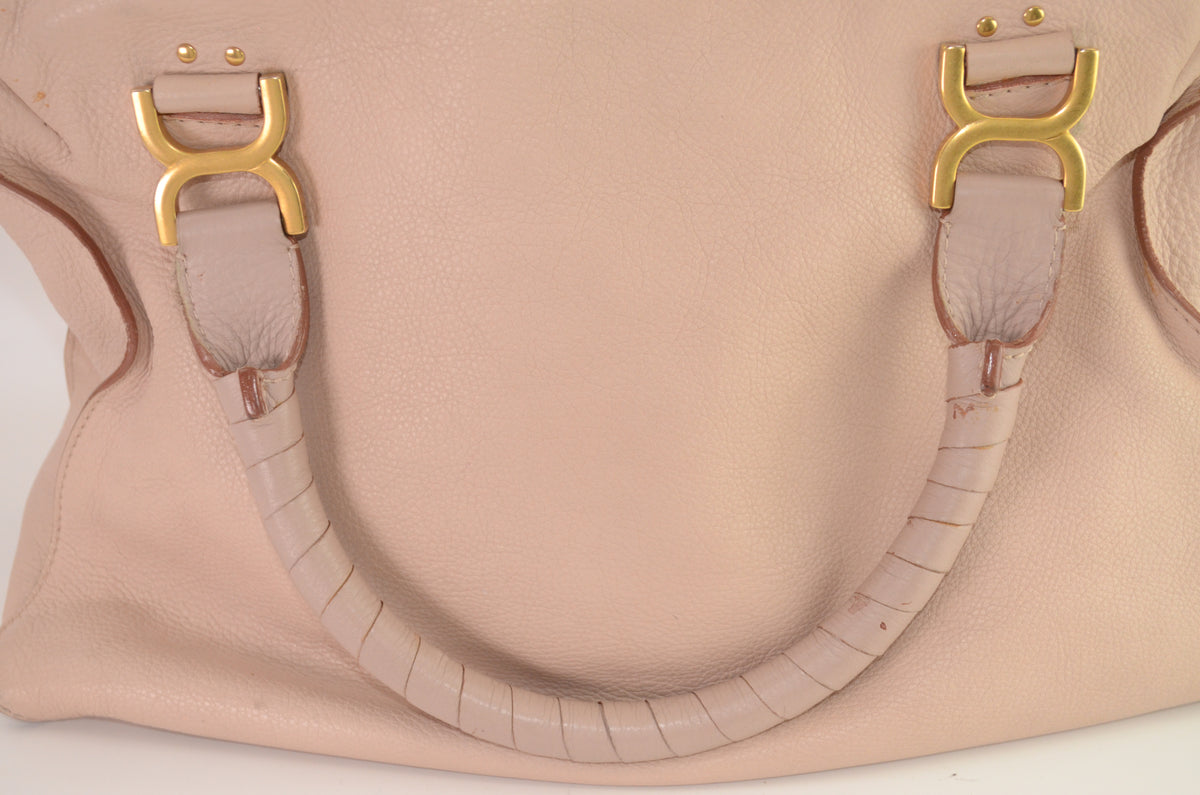 Chloé Marcie Leder Handtasche Puderrosa