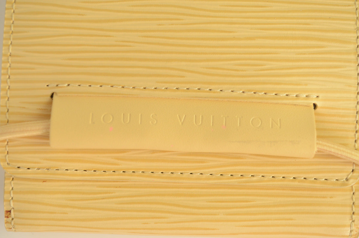 Louis Vuitton Porte-Monnaie Elastique Epi Leder Vanilla