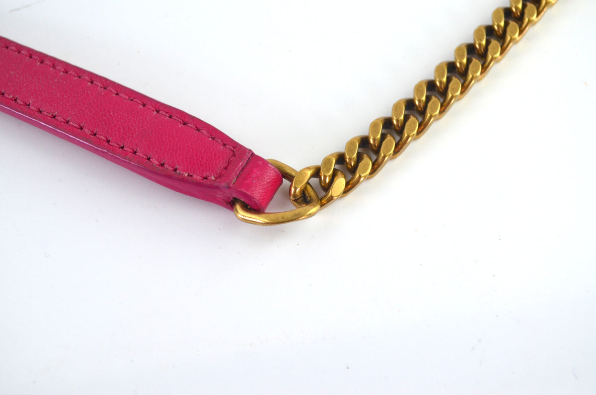 Saint Laurent Toy Loulou Puffer Bouclé Tweed Pink