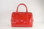 Dior Trotter Boston Bag Lackleder Rot