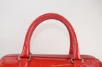 Dior Trotter Boston Bag Lackleder Rot