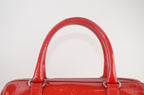 Dior Trotter Boston Bag Lackleder Rot