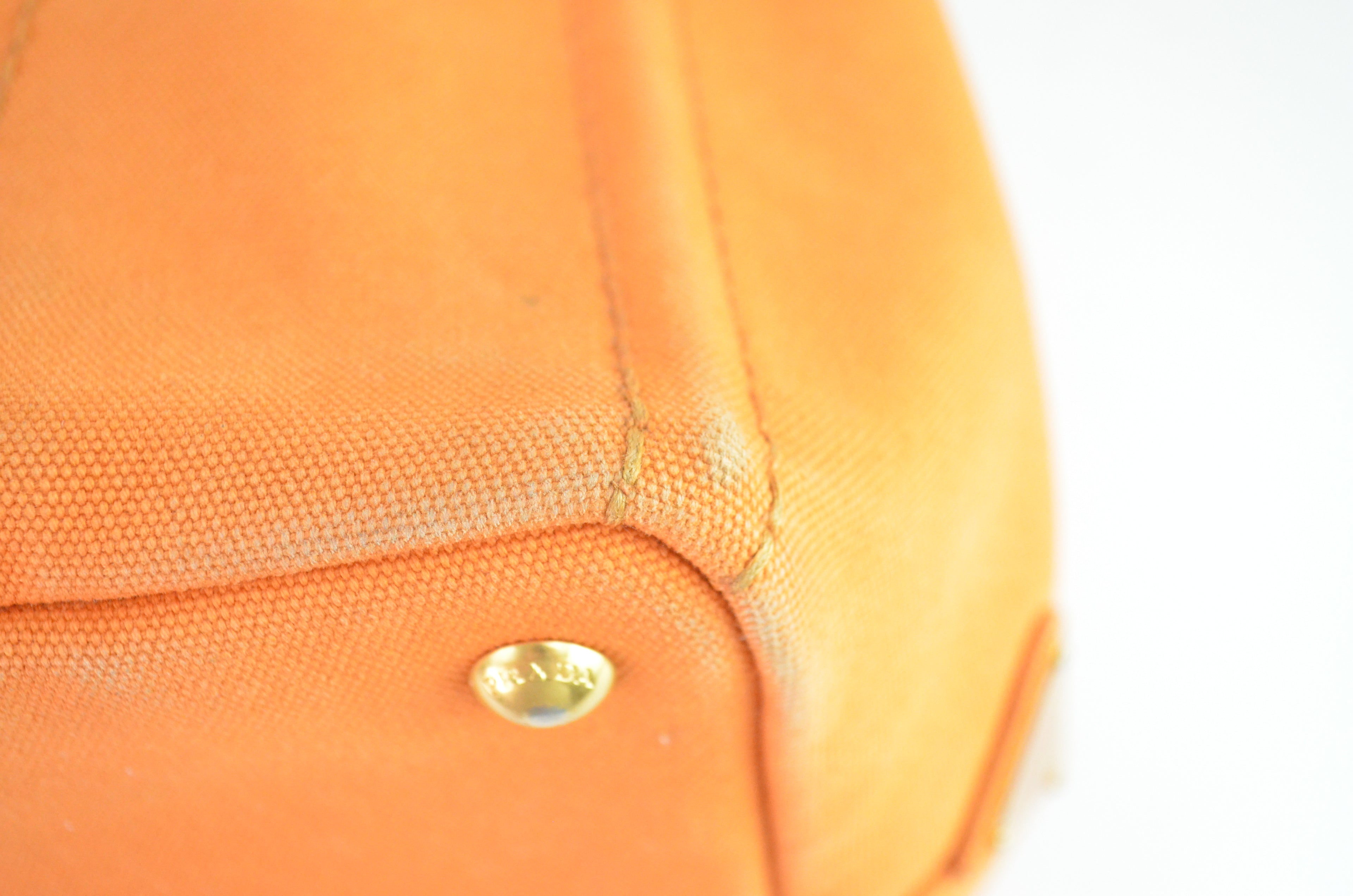 Prada Canapa Canvas Handtasche Orange