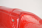 Dior Trotter Boston Bag Lackleder Rot