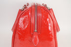 Dior Trotter Boston Bag Lackleder Rot
