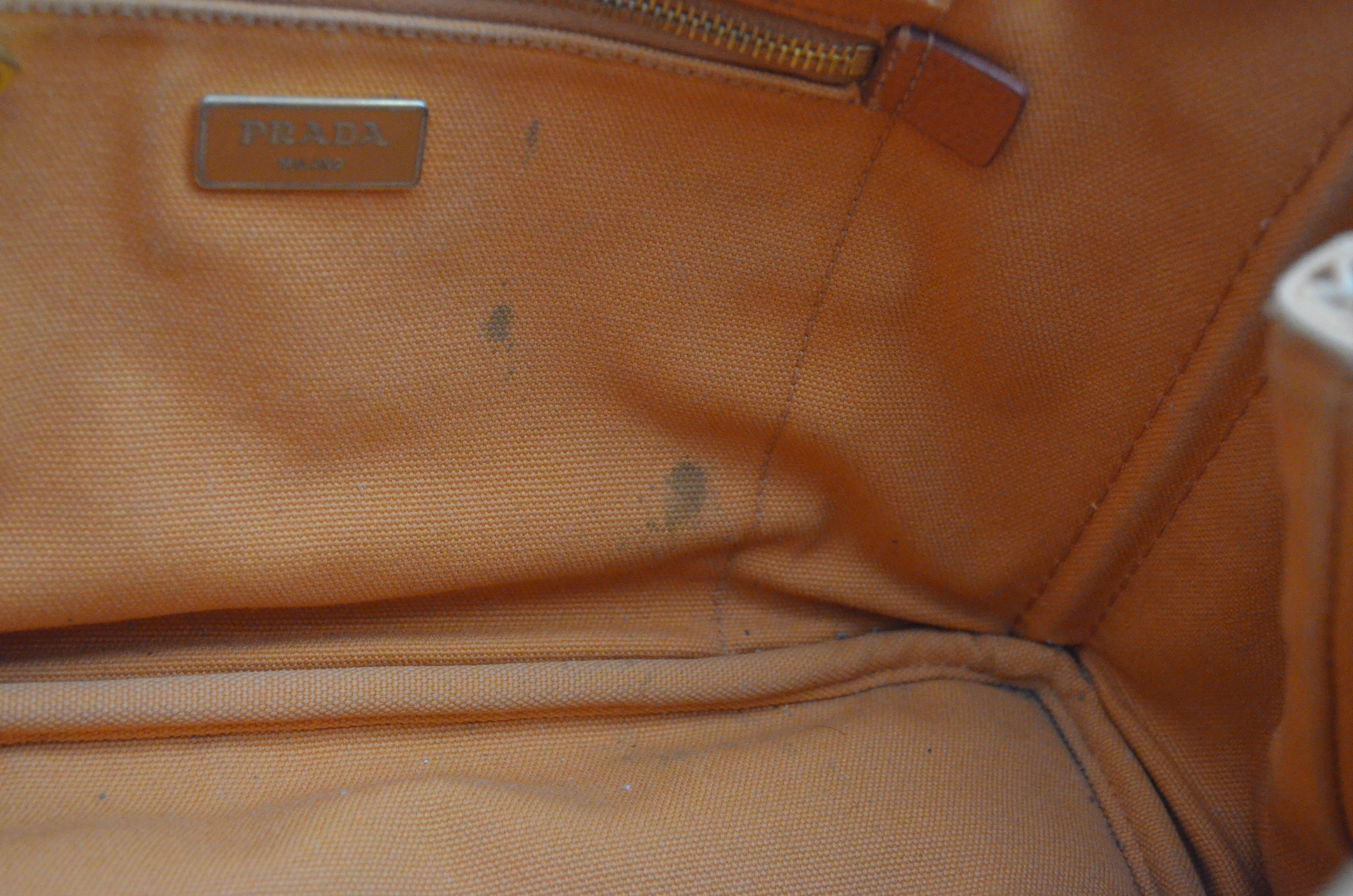 Prada Canapa Canvas Handtasche Orange