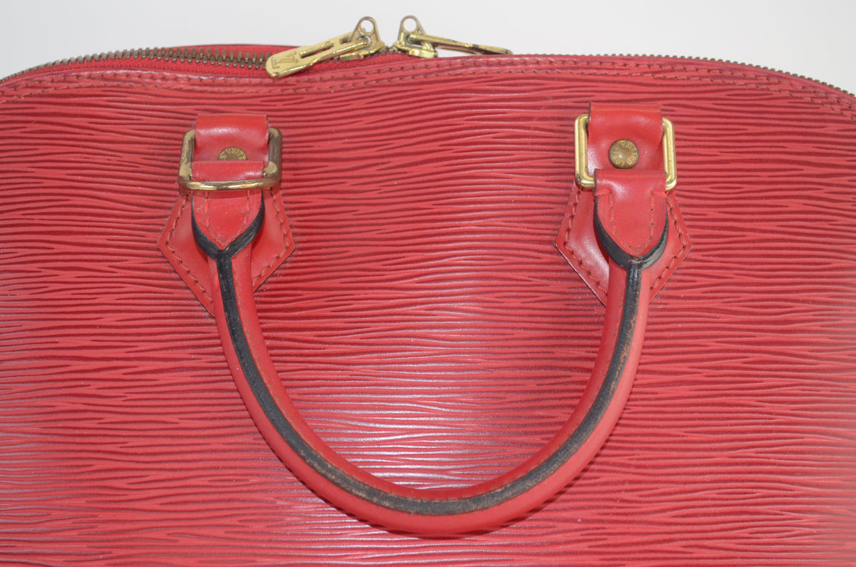 Louis Vuitton Alma PM Epi Leder Rot