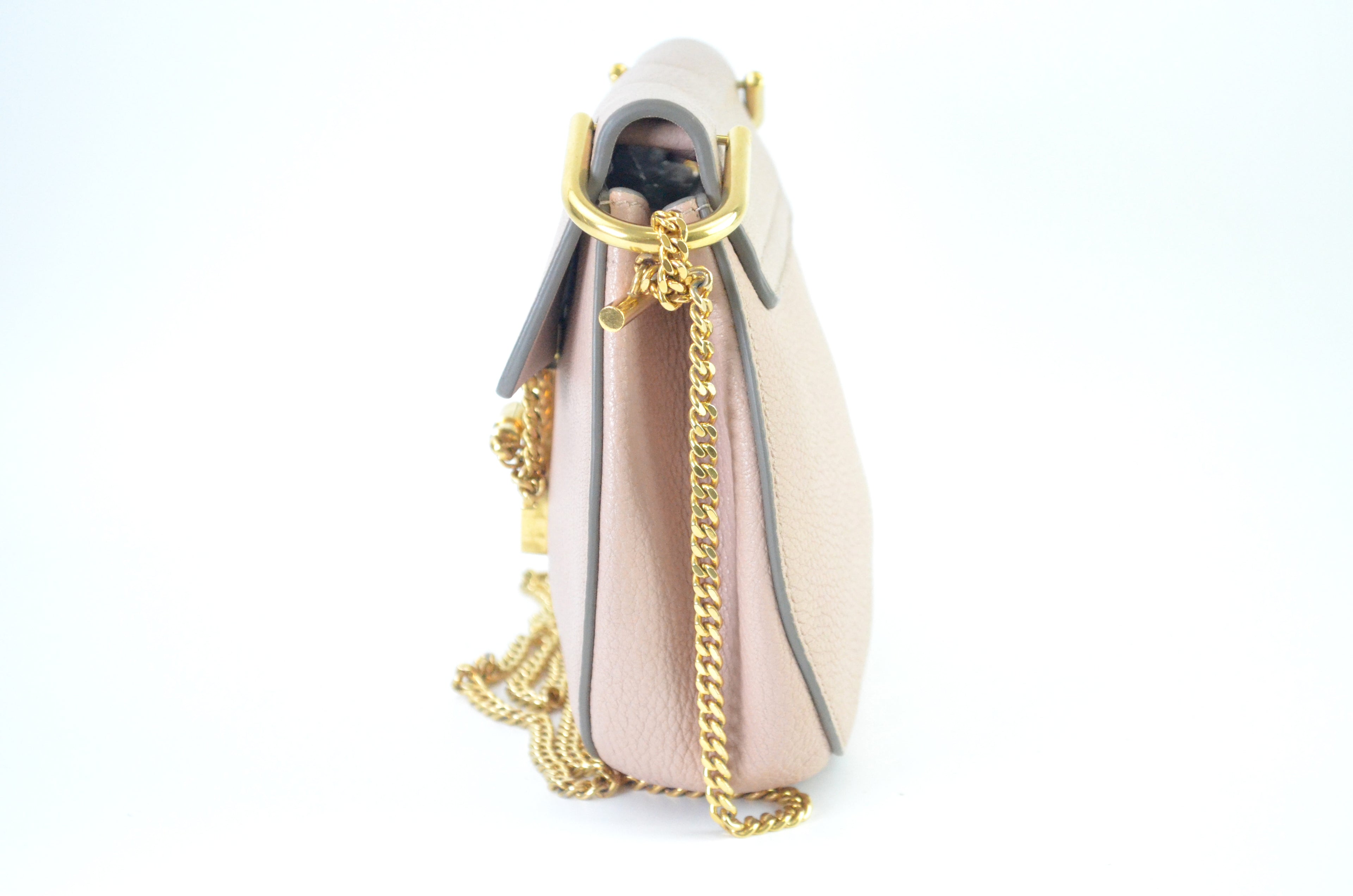 Chloé Drew Mini Umhängetasche Leder Rosa