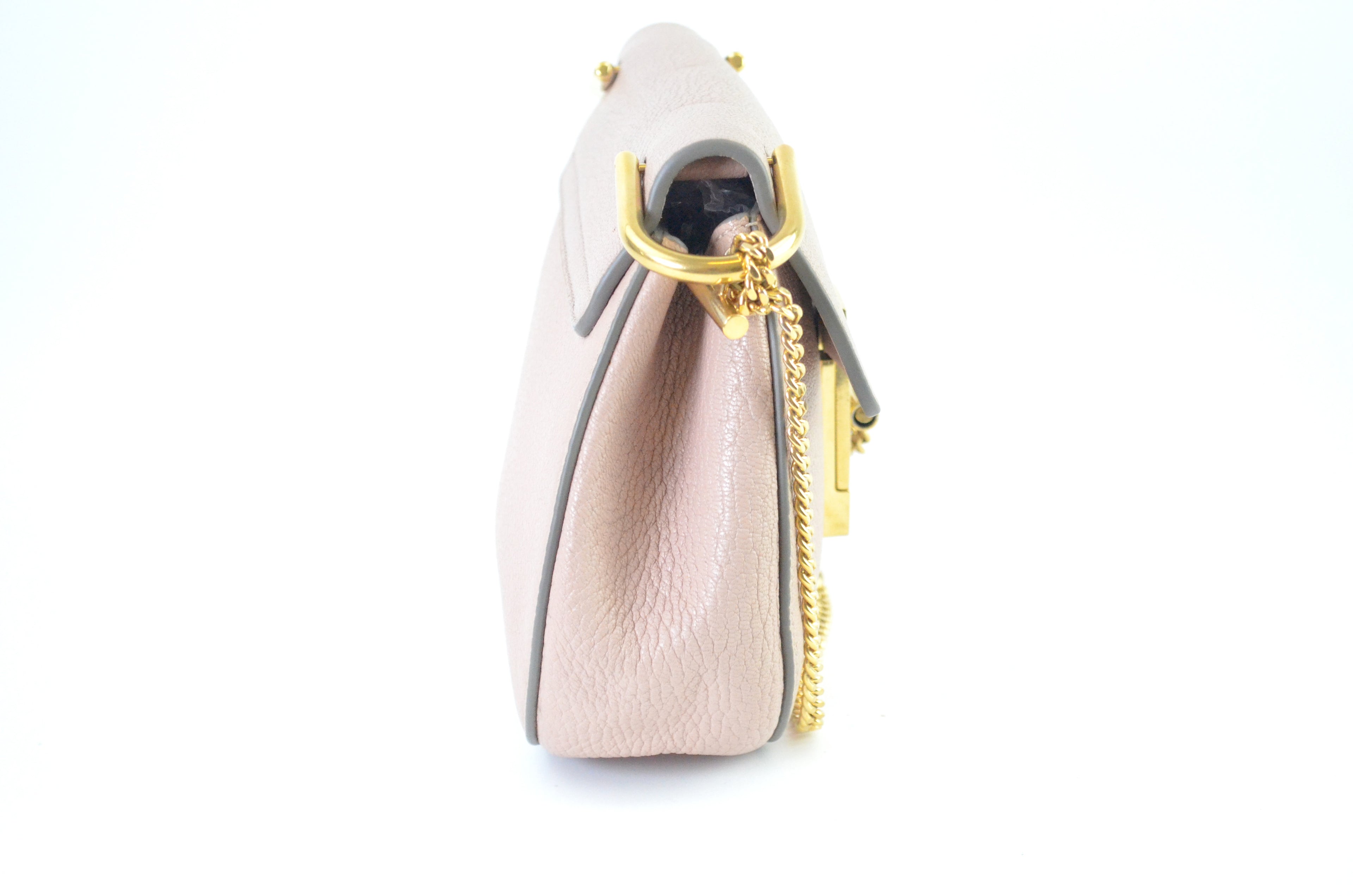 Chloé Drew Mini Umhängetasche Leder Rosa