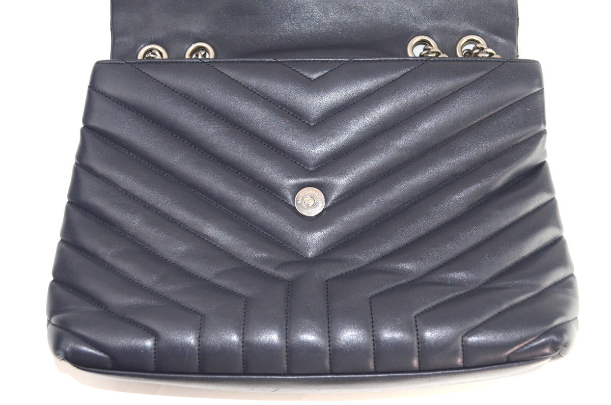 Saint Laurent Lou Lou Puffer Lammleder Schwarz