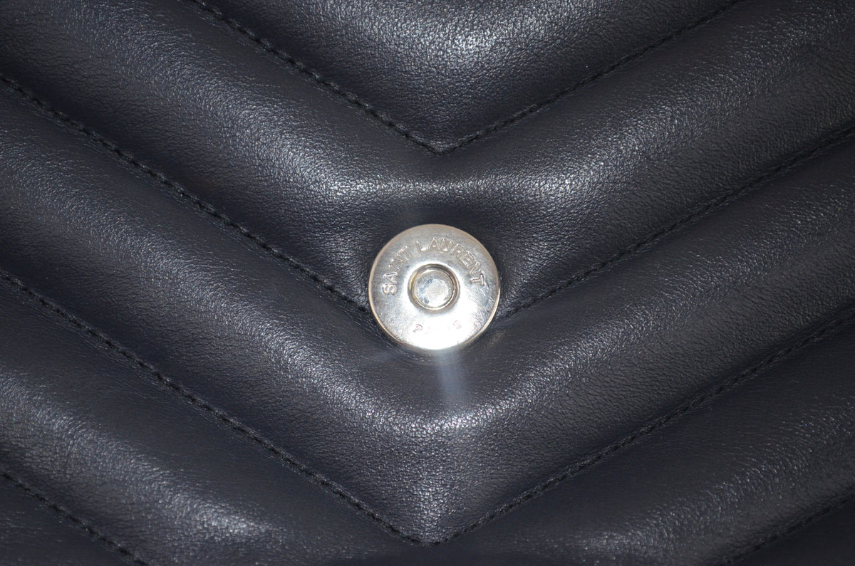 Saint Laurent Lou Lou Puffer Lammleder Schwarz