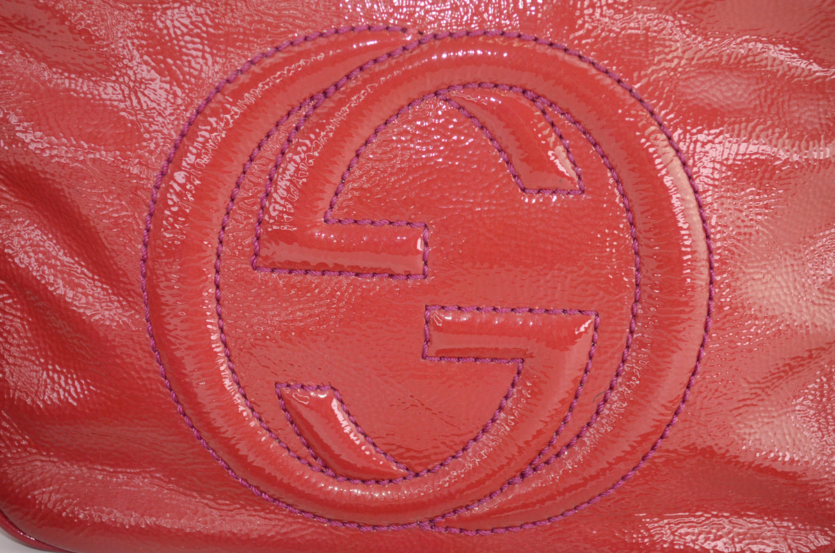 Gucci Soho Disco Small Lackleder Rot
