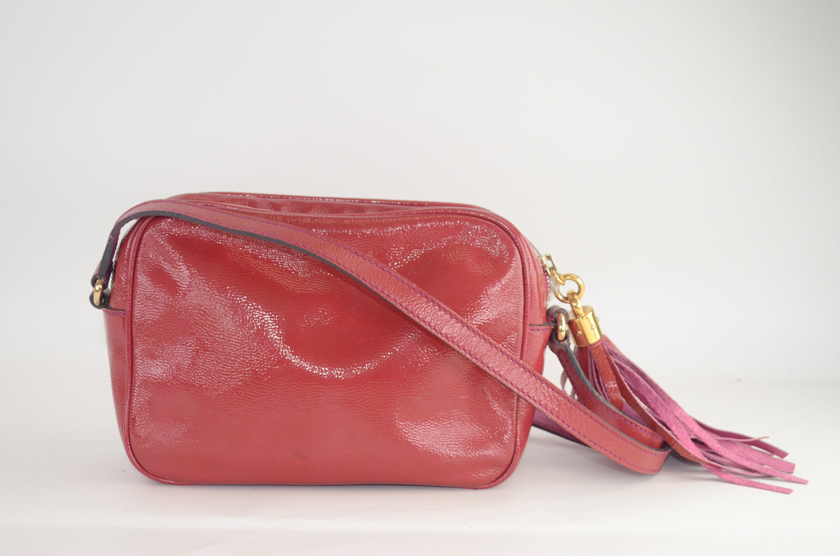 Gucci Soho Disco Small Lackleder Rot
