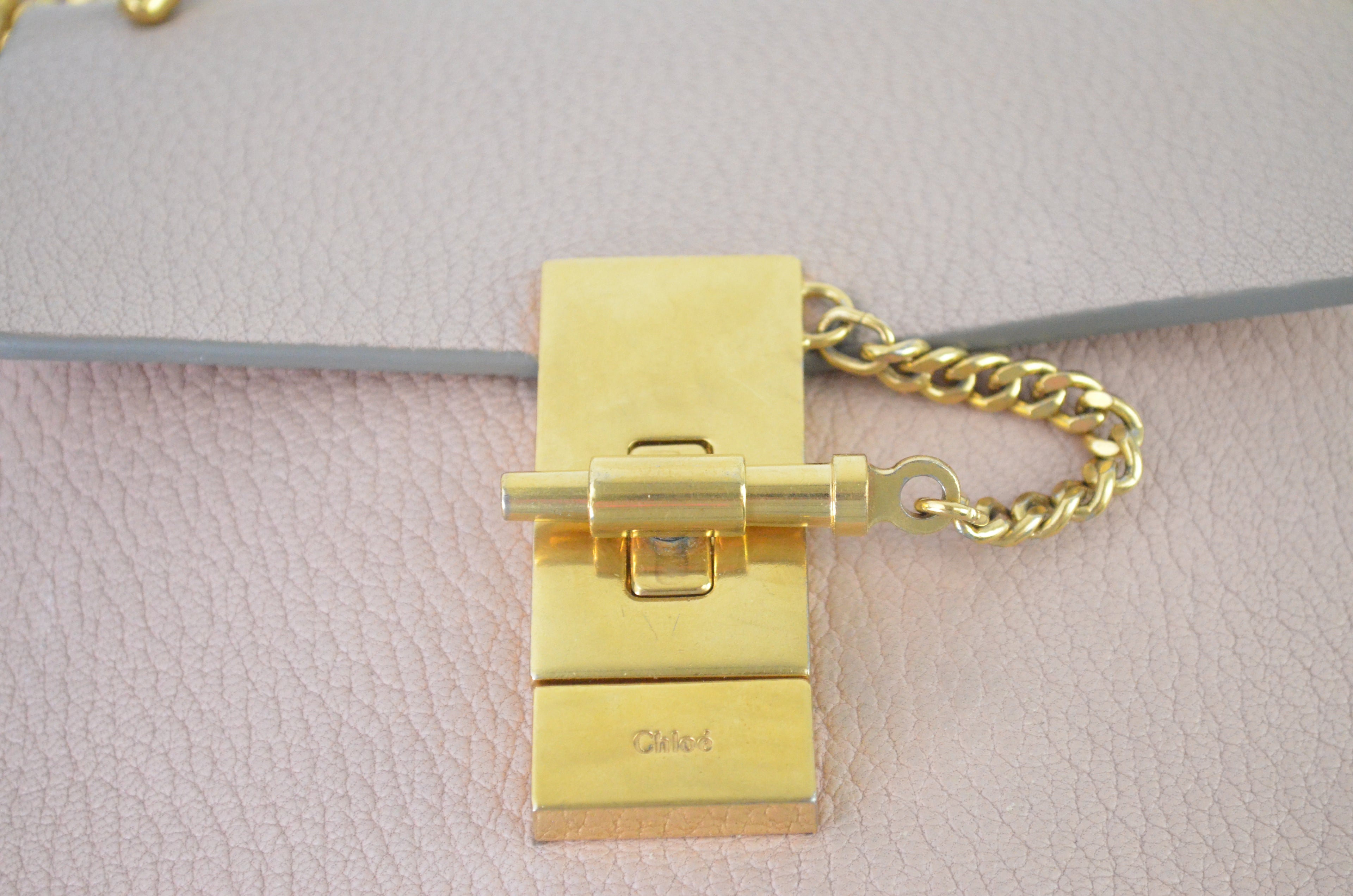 Chloé Drew Mini Umhängetasche Leder Rosa